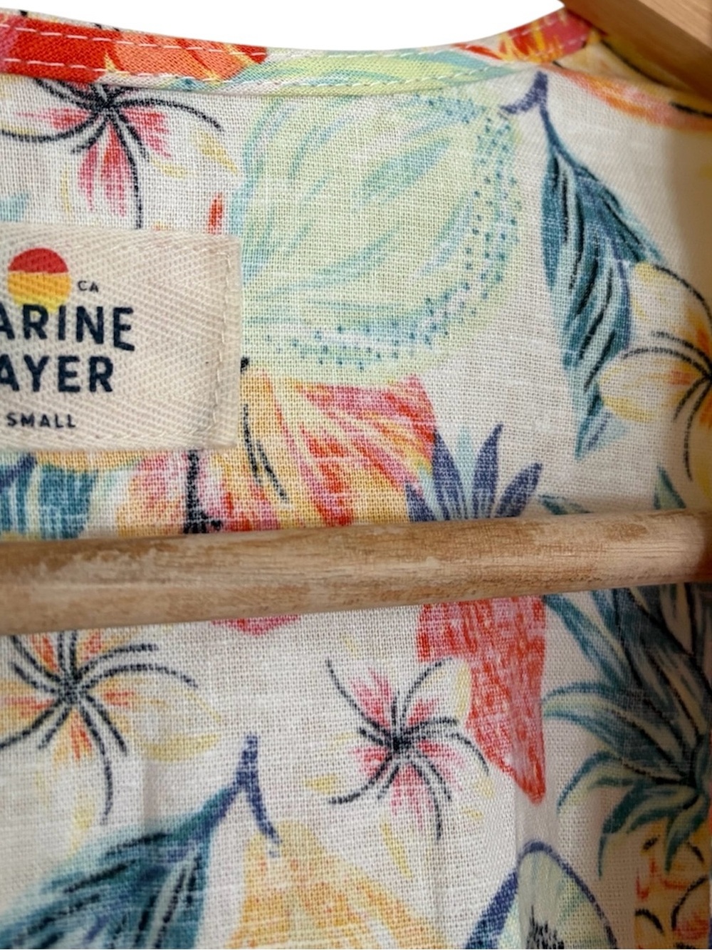Marine Layer Yellow Tropical Fruit Camila Romper Small - Picture 5 of 5